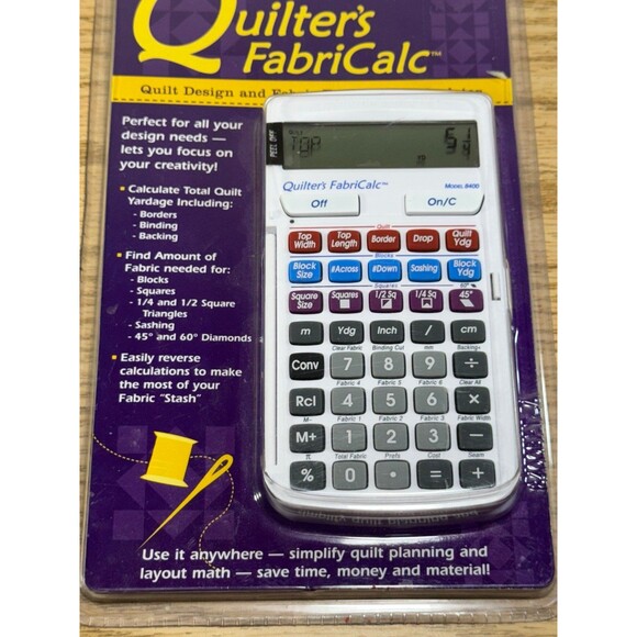 NEW Calculated Industries‎ Quilter’s FabriCalc Quilt Design & Fabric Estimator - Picture 3 of 7